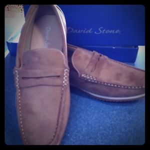 David Stone Tan suede Loafers